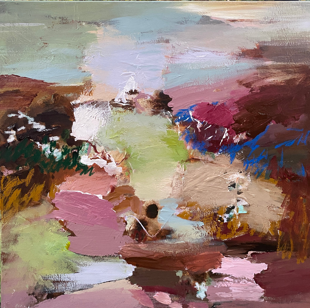 Maleri T. Asmussen 50/50 SOLGT